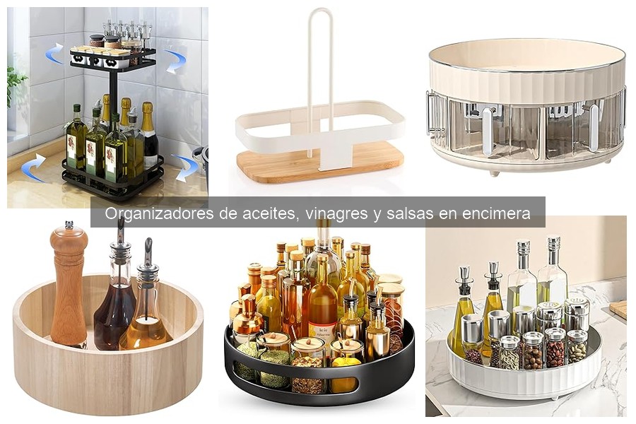 Consejos para mantener organizadores de aceites y vinagres