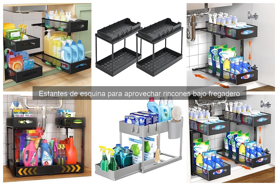 Consejos para organizar espacios bajo el fregadero con estantes
