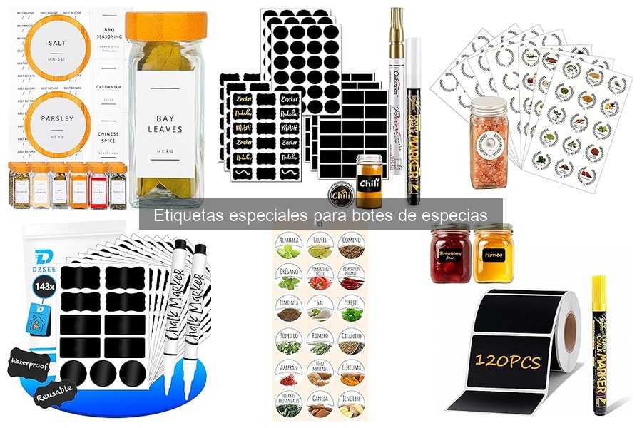 Cuida tus Etiquetas para Botes de Especias: Consejos Prácticos