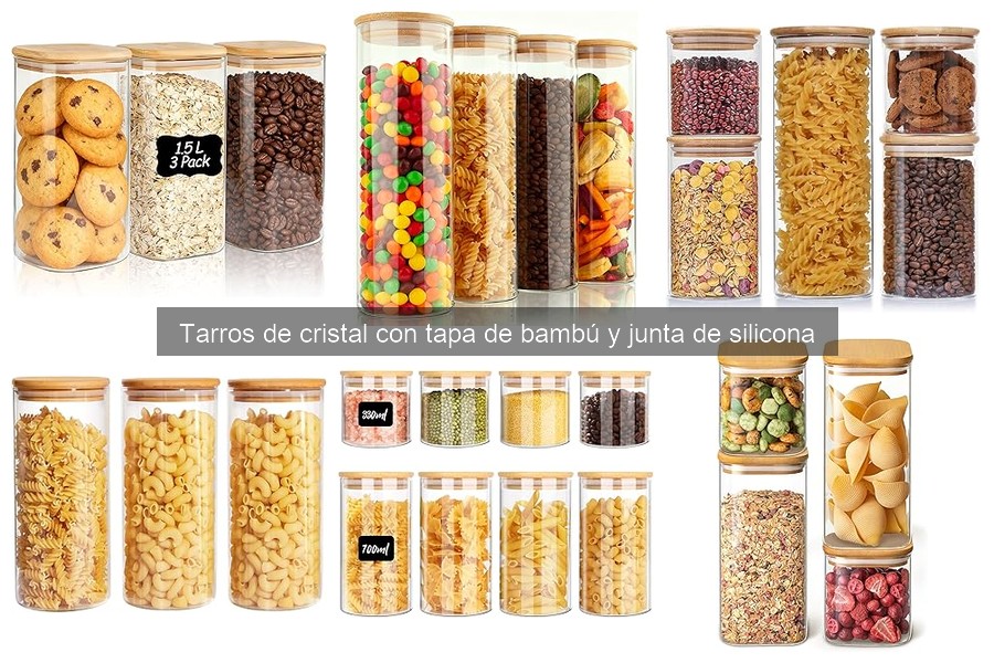 Diferencias entre tarros de cristal con tapa de bambú y otros materiales