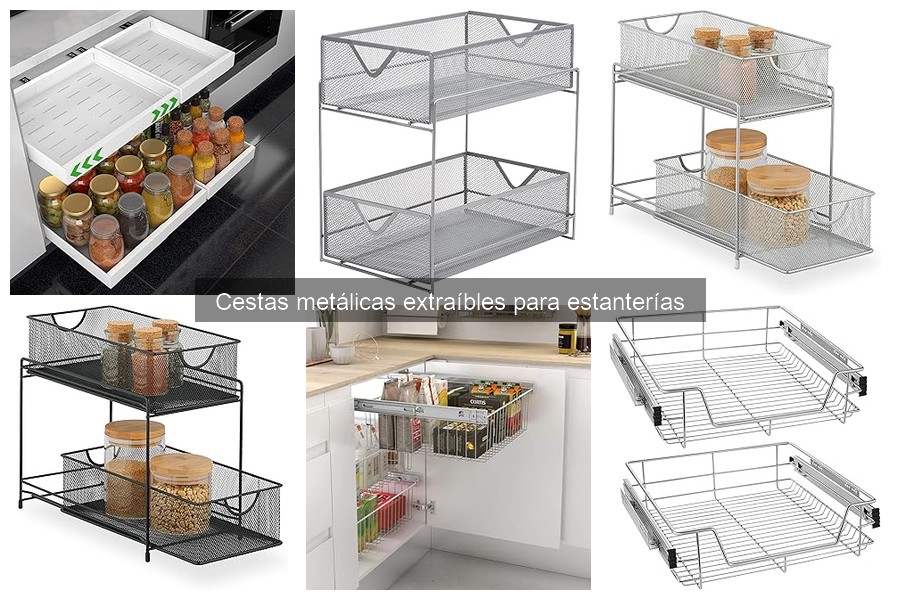 Diseños de cestas metálicas extraíbles para tu cocina