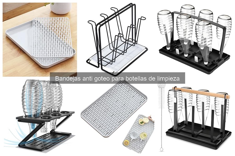 Dónde comprar bandejas anti goteo para botellas de limpieza