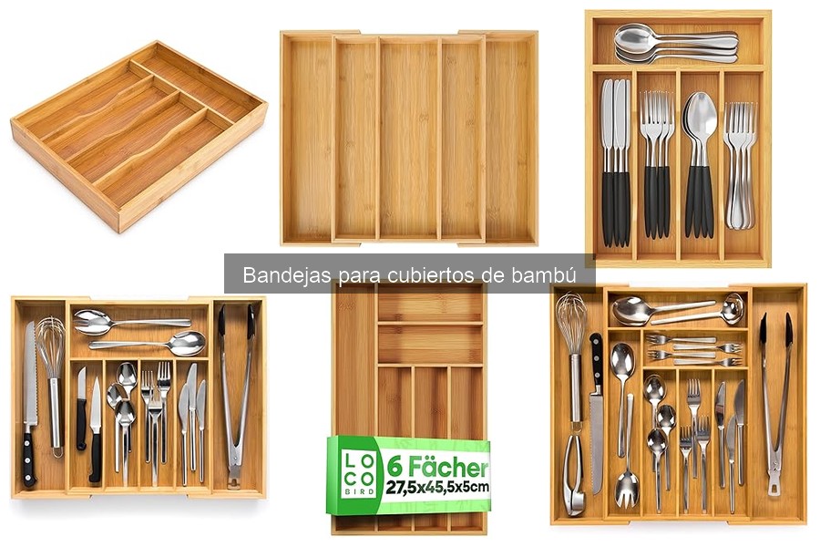 Dónde comprar bandejas para cubiertos de bambú económicas
