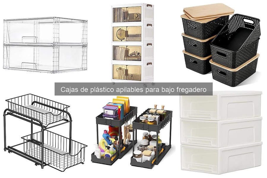 Dónde comprar cajas de plástico apilables para bajo fregadero