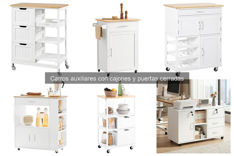 Dónde comprar carros auxiliares de cocina con cajones y puertas
