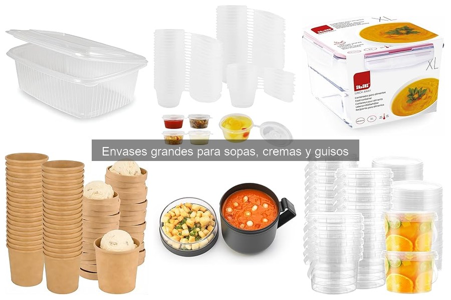 Dónde comprar envases grandes para sopas y cremas