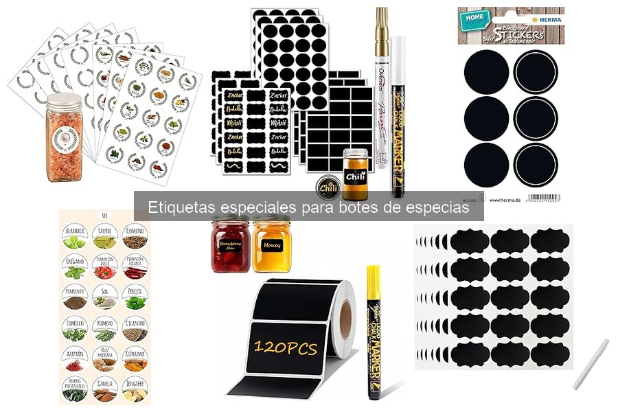 Dónde comprar etiquetas para botes de especias fácilmente