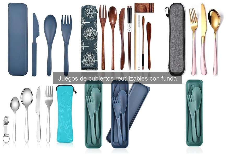 Dónde comprar juegos de cubiertos reutilizables con funda