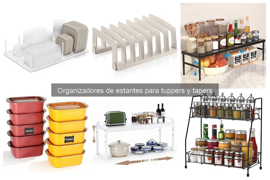 Dónde comprar organizadores de estantes para tuppers baratos