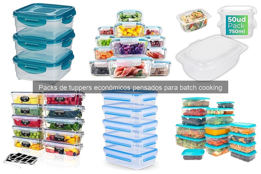 Dónde comprar packs de tuppers económicos para batch cooking