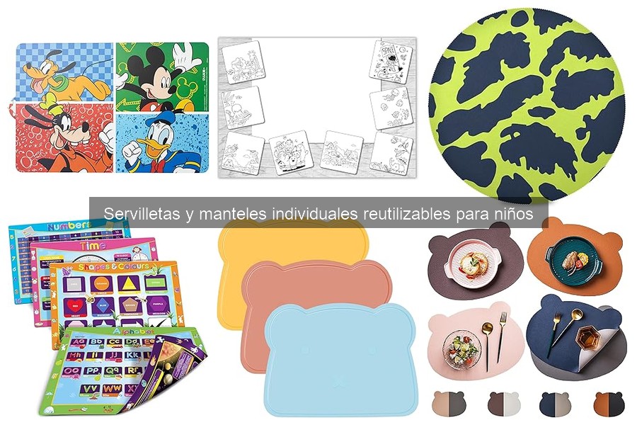 Dónde comprar servilletas y manteles individuales reutilizables para niños