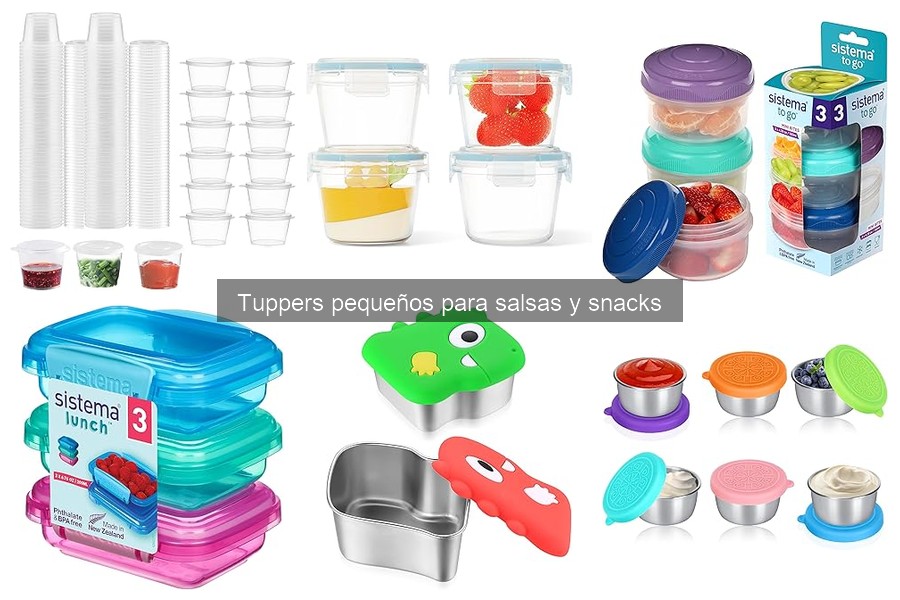 Dónde comprar tuppers pequeños para salsas y snacks baratos