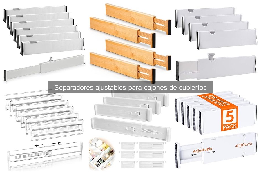Eficacia de los separadores ajustables para cubiertos en espacios pequeños
