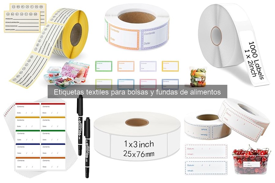 Errores comunes al usar etiquetas textiles para alimentos