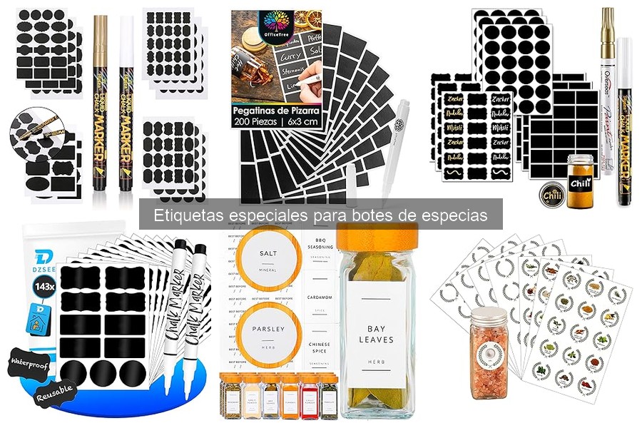 Errores comunes con etiquetas para botes de especias