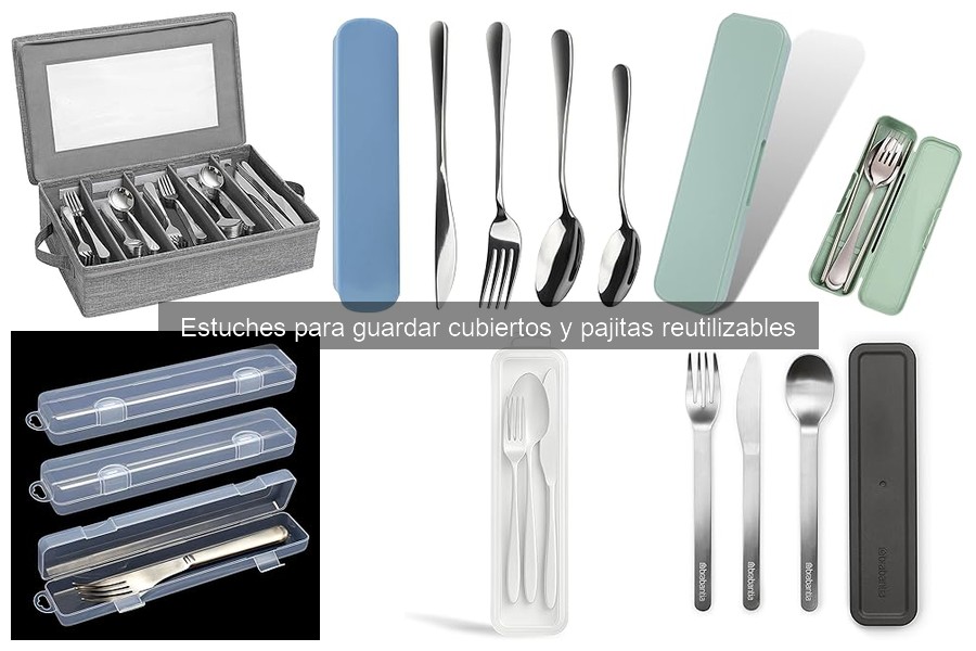 Estuches Personalizados para Cubiertos y Pajitas Reutilizables