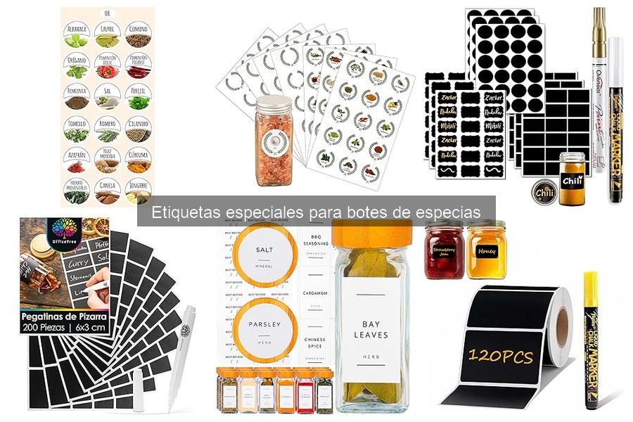 Etiquetas especiales para botes de especias: ¿Qué son y cómo usarlas?