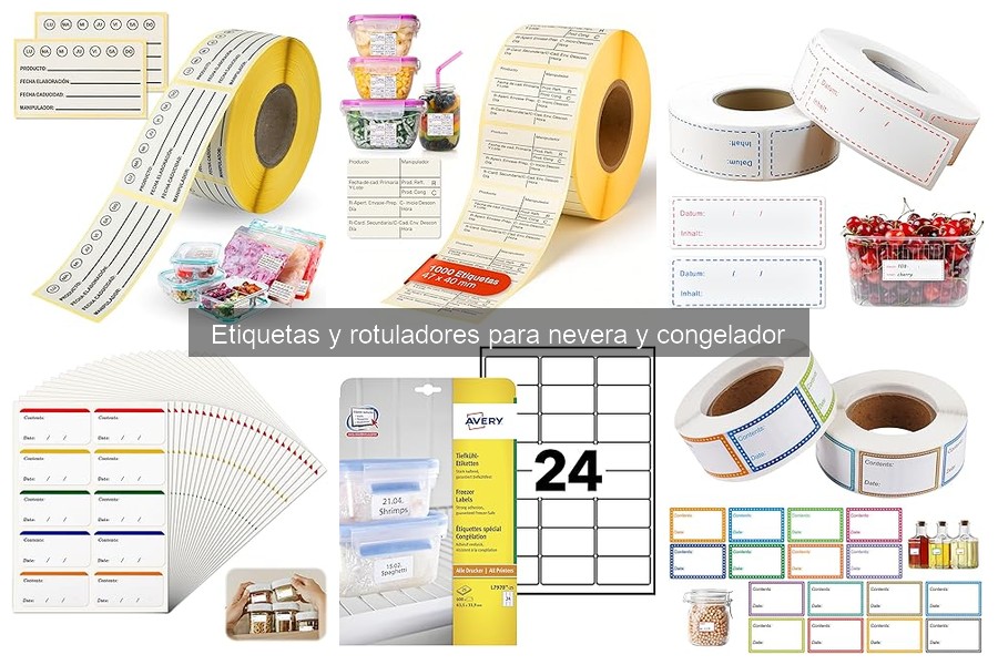 Etiquetas resistentes a la humedad para nevera y congelador
