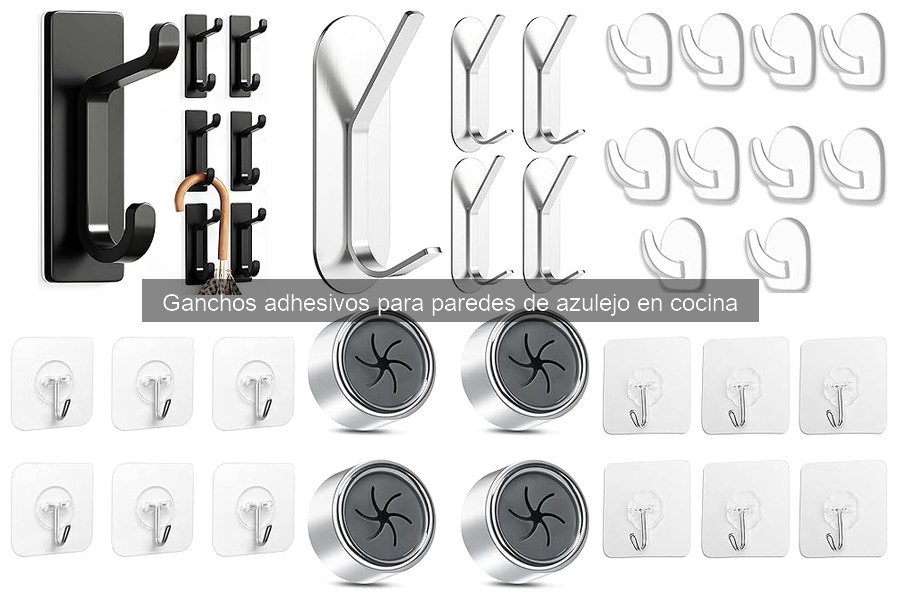 Ganchos adhesivos para azulejos de cocina: uso y ventajas