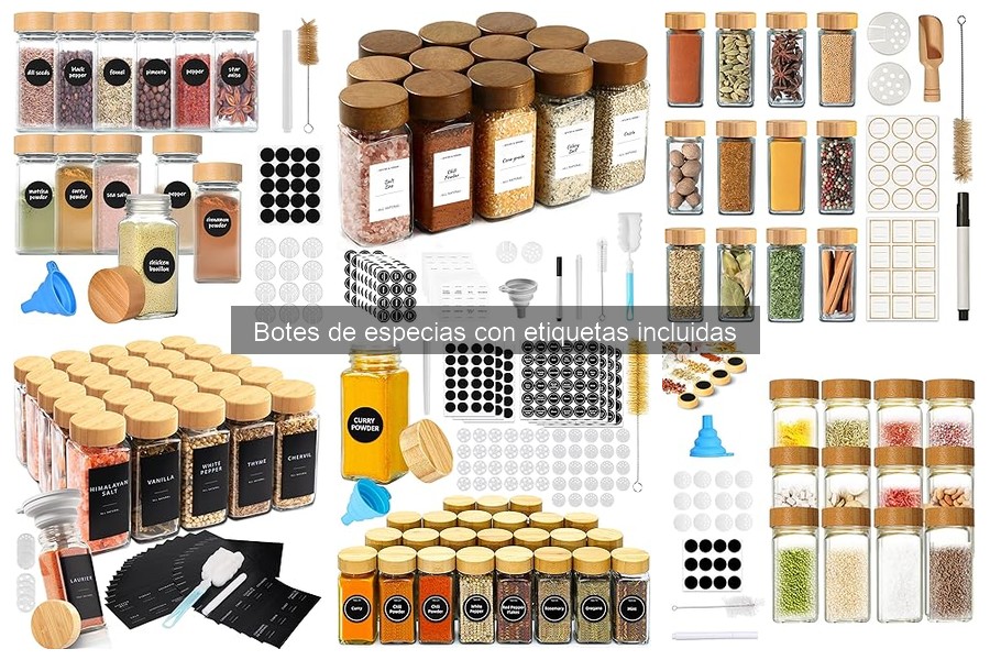 Guía de compra: botes de especias con etiquetas incluidas