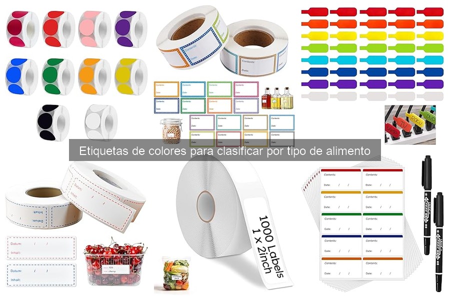 Guía de compra de etiquetas de colores para alimentos