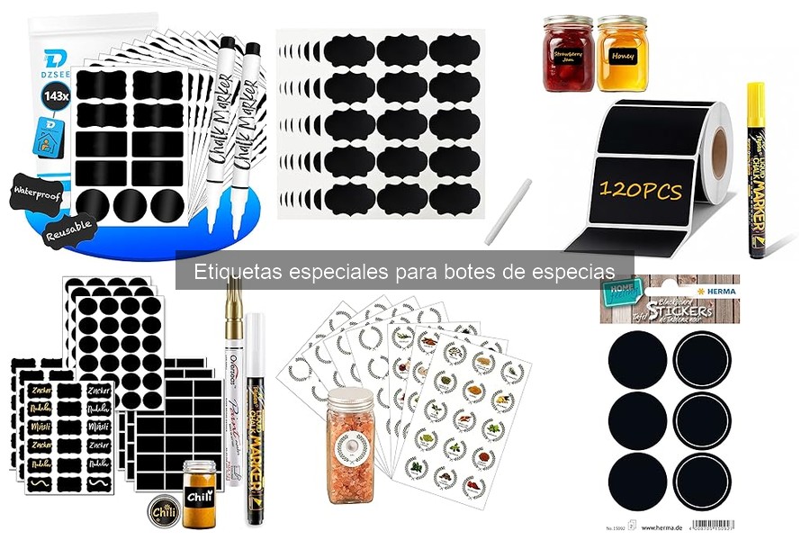 Guía de compra de etiquetas para botes de especias