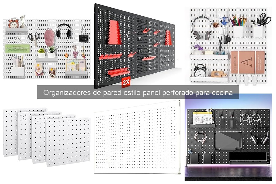 Guía de instalación de organizadores de pared en cocina