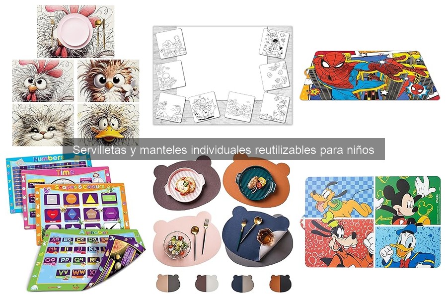 Ideas Creativas con Servilletas y Manteles Infantil Reutilizables