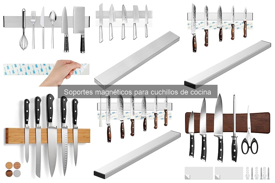 Ideas creativas para organizar cuchillos con soportes magnéticos