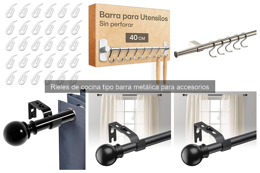 Ideas creativas para usar rieles metálicos en la cocina