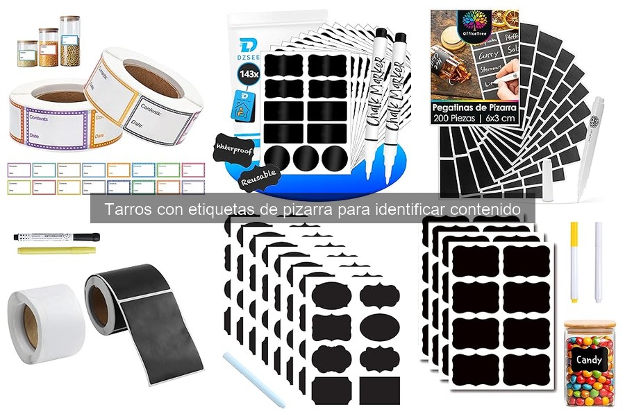 Ideas Creativas para Usar Tarros con Etiquetas de Pizarra