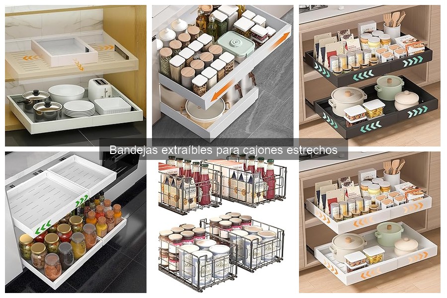 Ideas prácticas para organizar cajones estrechos con bandejas