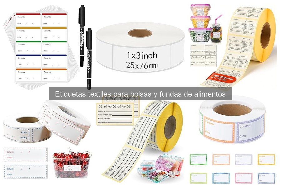 Instrucciones para Aplicar Etiquetas Textiles en Fundas de Alimentos