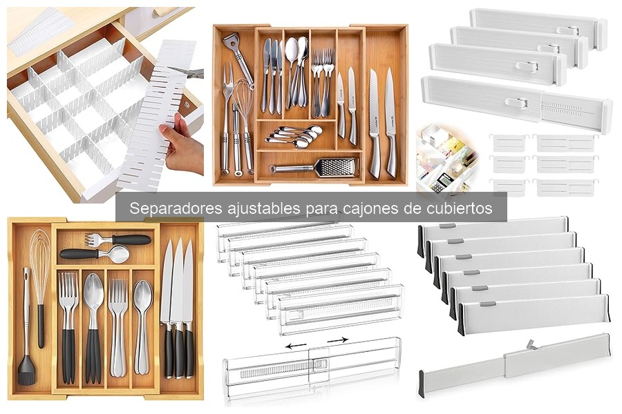 Instrucciones para instalar separadores ajustables en cajones