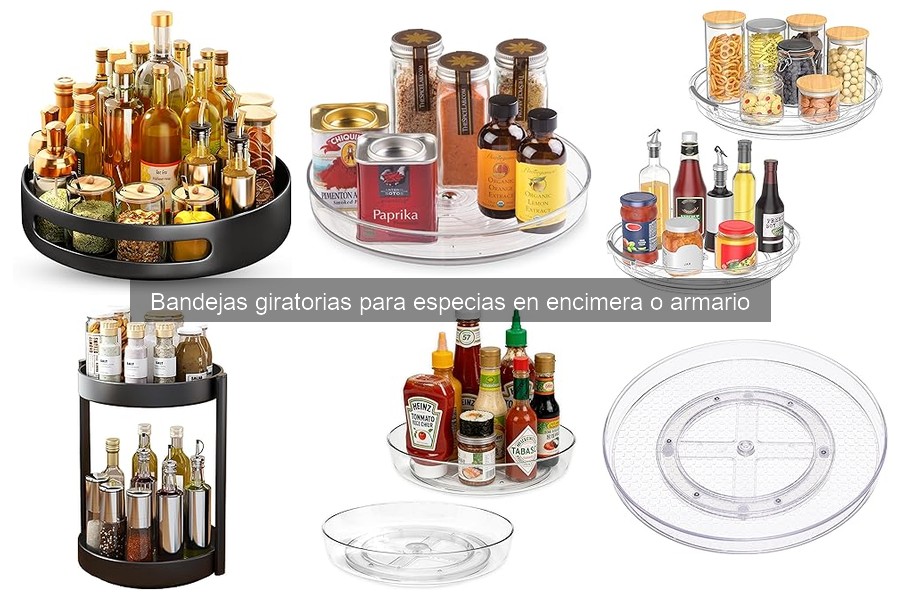 Mantenimiento de bandejas giratorias para especias en cocina