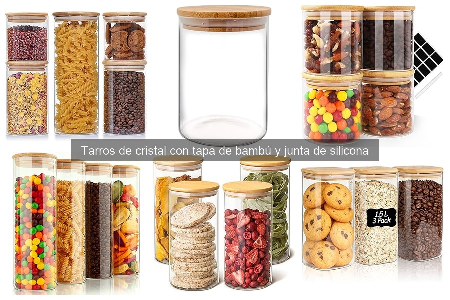 Mantenimiento y limpieza de tarros de cristal con tapa de bambú