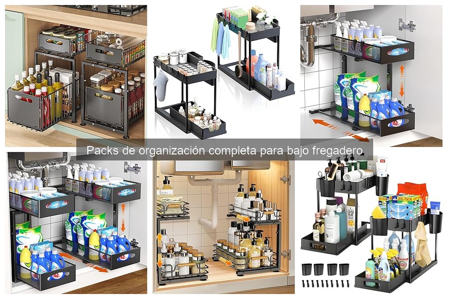 Maxima tu espacio bajo el fregadero con packs organizadores