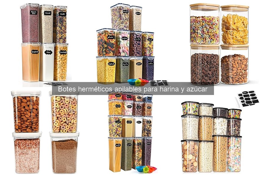 Mejores botes herméticos apilables para harina y azúcar