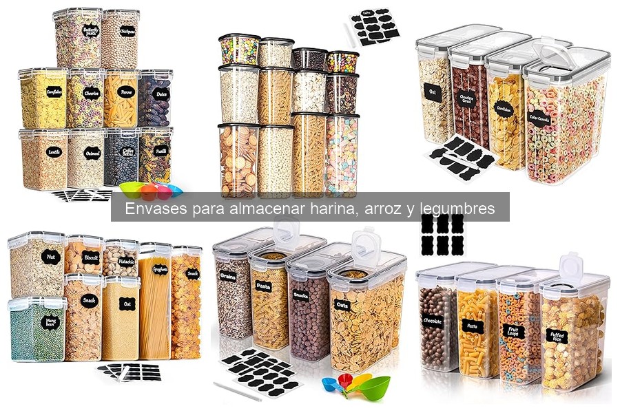 Mejores envases para almacenar harina, arroz y legumbres