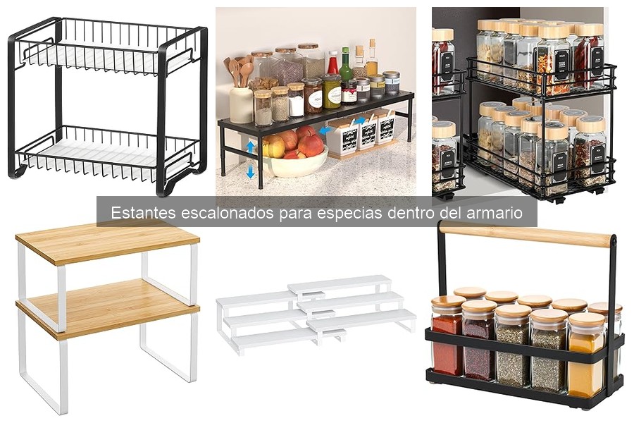 Mejores estantes escalonados para especias en 2023