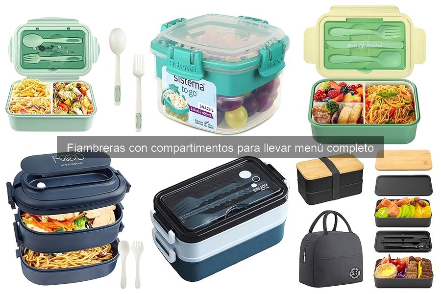 Mejores fiambreras con compartimentos para llevar al trabajo