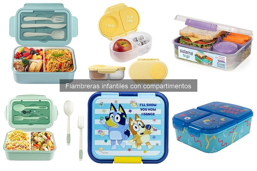 Mejores fiambreras infantiles con compartimentos para niños