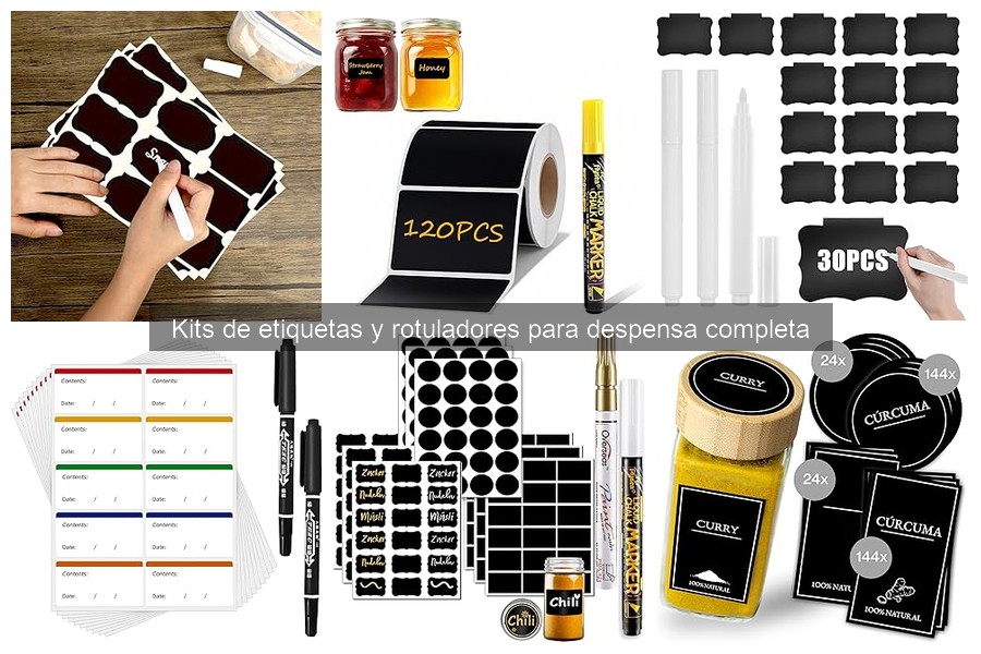 Mejores Kits de Etiquetas y Rotuladores para Despensa