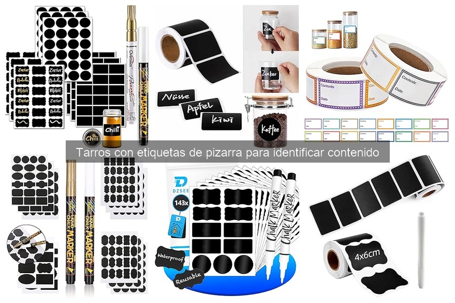 Mejores lugares para comprar tarros con etiquetas de pizarra
