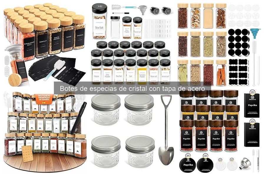 Mejores marcas de botes de especias de cristal con tapa de acero 2023