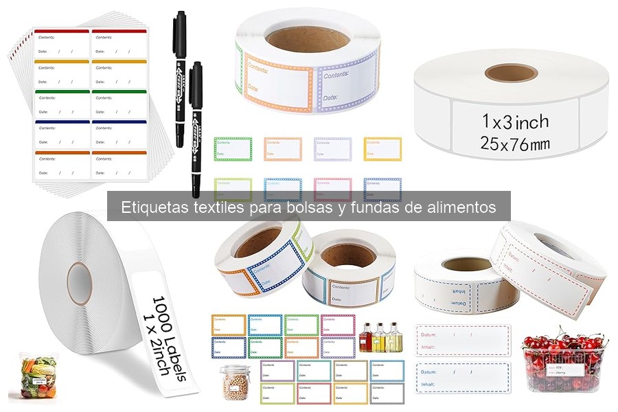 Mejores marcas de etiquetas textiles para bolsas de alimentos