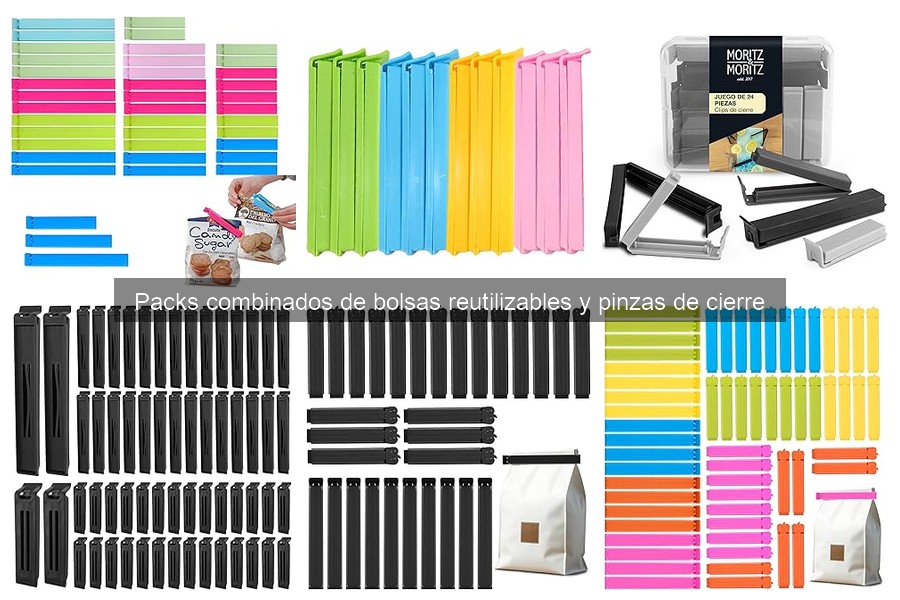 Mejores Ofertas en Packs de Bolsas Reutilizables y Pinzas