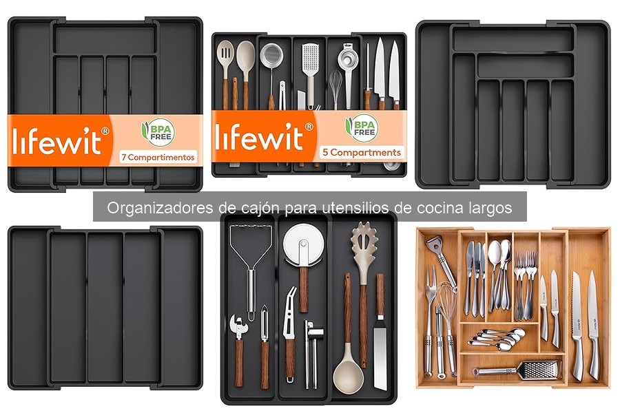Mejores Organizadores de Cajón para Utensilios de Cocina Largos