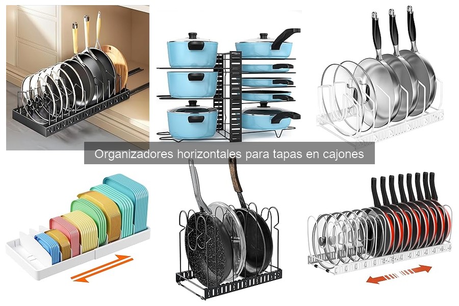 Mejores organizadores horizontales para tapas en cajones