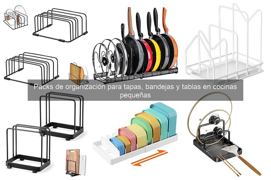 Mejores packs de organización para tapas en cocinas pequeñas